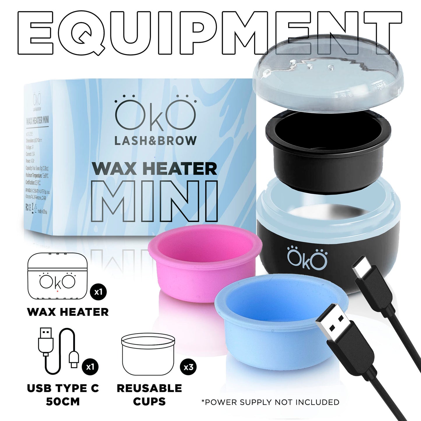 OkO Mini Wax Heater Black