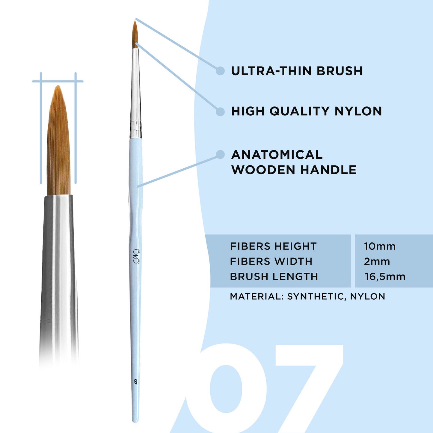 OkO Ultra-Thin Brush #7