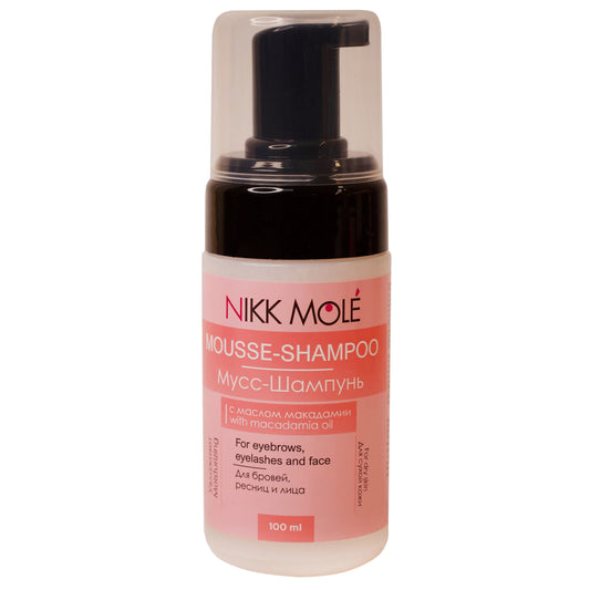 NIKK MOLE MOUSSE SHAMPOO FOR BROWS AND LASHES WITH MACADEMIA OIL